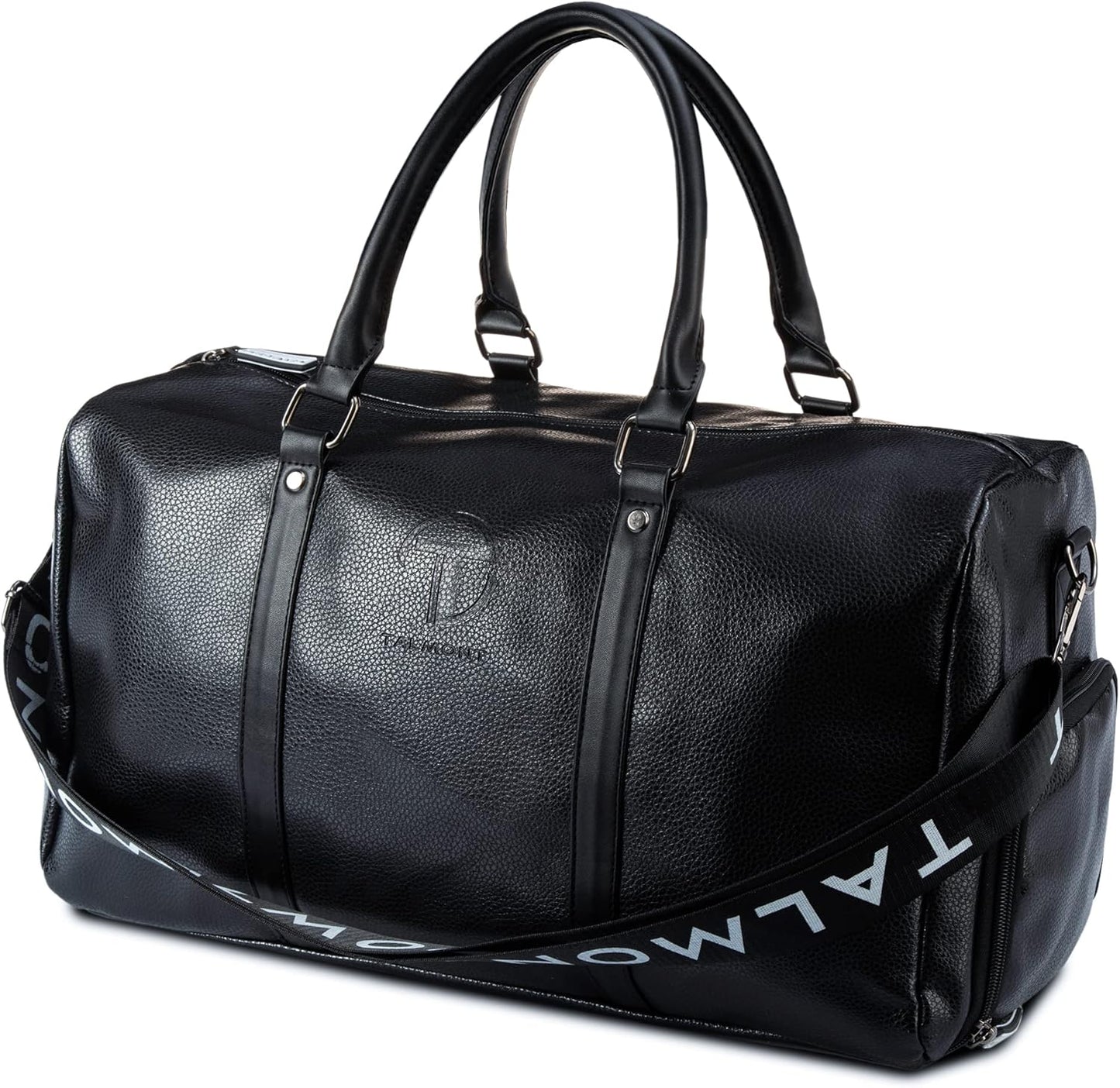 Gym Duffle Leather Bag with Shoe Compartment for Sports Travel