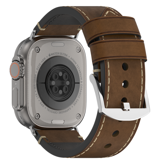 Premium Vintage Leather Band for Apple Watch , Handcrafted Distressed Finish