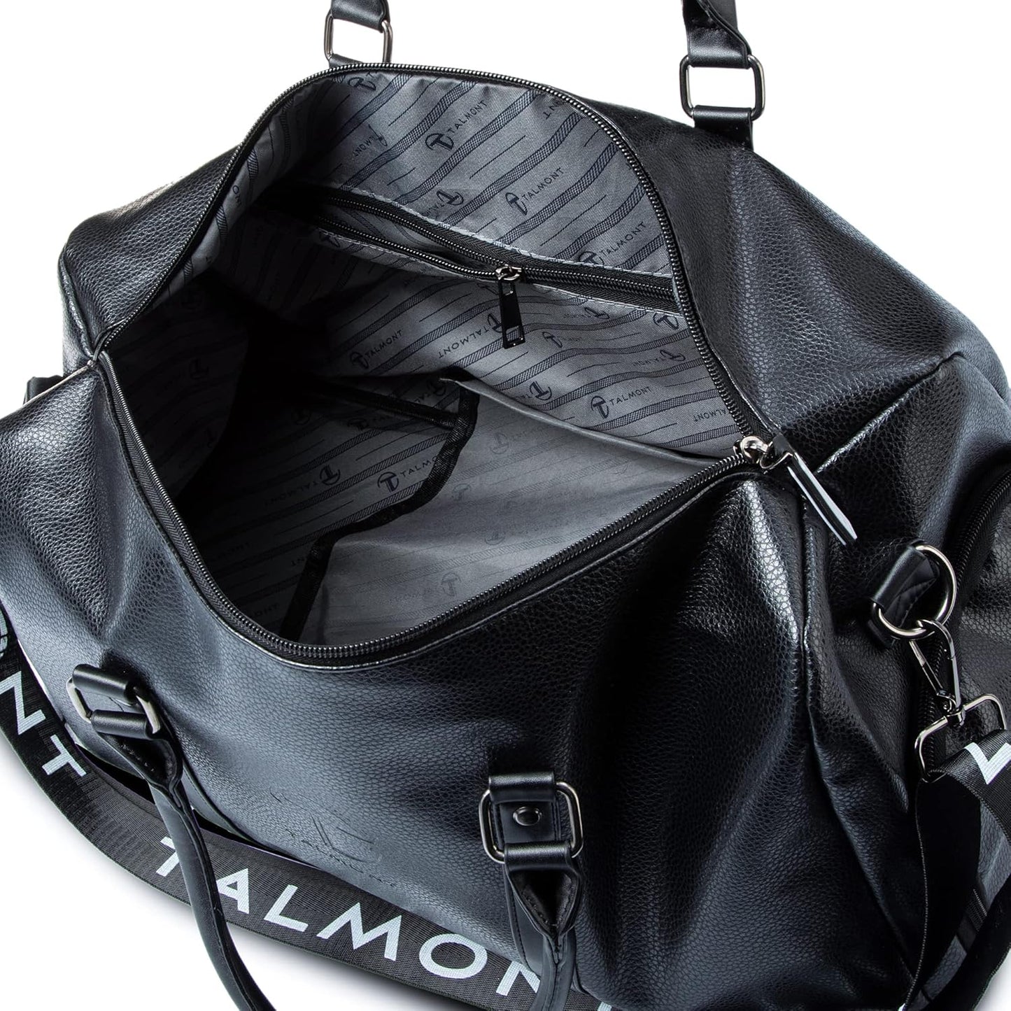 Gym Duffle Leather Bag with Shoe Compartment for Sports Travel