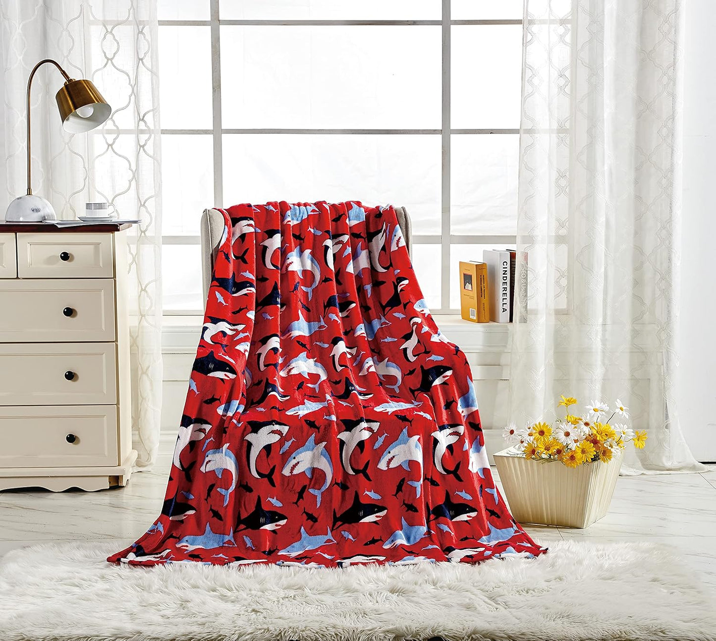 Soft Fleece Throw Blanket 50x60 – Lightweight Cozy Bed Couch Sofa Blanket for All Seasons
