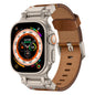 Leather Tactical Band for Apple Watch Ultra – 26mm Wide, Mecha-Style Connectors, Adventure-Ready