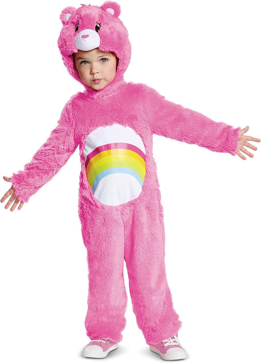 Disguise Cheer Bear Deluxe Plush Child Costume, Pink, Size S/P