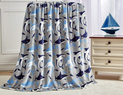 Soft Fleece Throw Blanket 50x60 – Lightweight Cozy Bed Couch Sofa Blanket for All Seasons