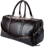 Gym Duffle Leather Bag with Shoe Compartment for Sports Travel