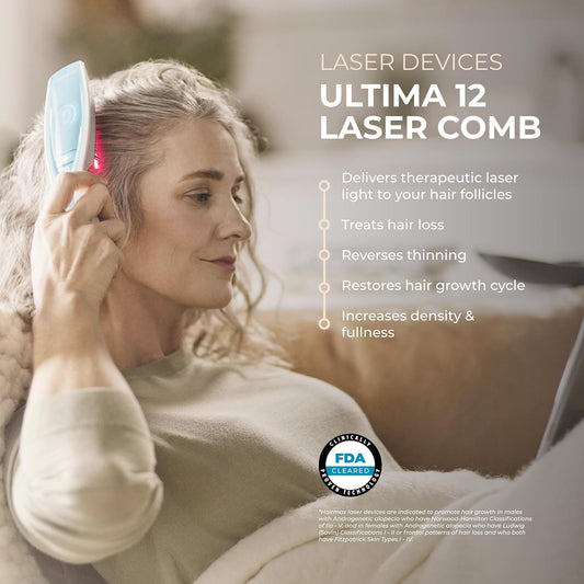 HairMax ULTIMA 12 LaserComb - Stimulates Hair Growth