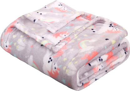 Soft Fleece Throw Blanket 50x60 – Lightweight Cozy Bed Couch Sofa Blanket for All Seasons