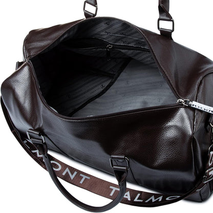 Gym Duffle Leather Bag with Shoe Compartment for Sports Travel