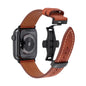 Luxury Leather Butterfly Buckle Band for Apple Watch