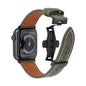 Luxury Leather Butterfly Buckle Band for Apple Watch