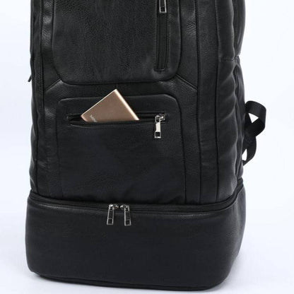 Black Leather Patented Carry-on Bag (XL Design)
